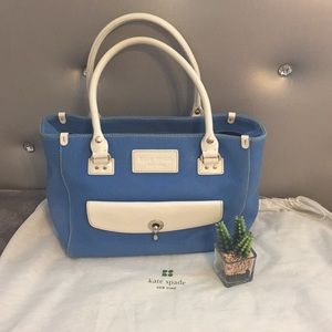 Preloved Kate Spade Canvas and Leather Satchel